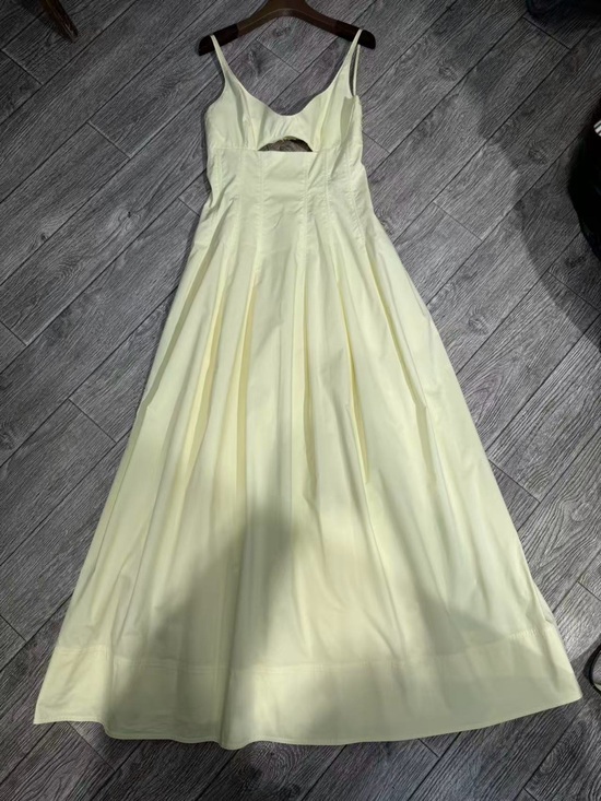 Simkhai Dresses & Skirts - NWOT Simkhai Yellow Sleeveless Cotton Maxi Dress with Cutout Detail, Size US 6